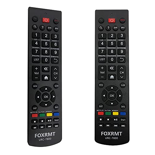 FOXRMT Reemplazo Mando a Distancia Universal para Philips/Samsung/LG/Sony/Sharp/HAIER/RCA/Westinghouse/Insignia/VIZIO/MAGNAVOX/SANYO/VESTEL/SEIKI/Sky TV - Mando Universal