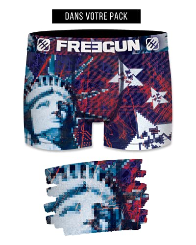 Freegun - Juego de 4 bóxers de fantasía para hombre, microfibra confort, diseño de Marvel Looney Tunes de Dragon Ball Z, Star Wars, Pokemon, Mario y Tsubasa, Serie Game, L