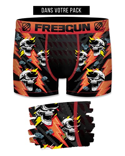 Freegun - Juego de 4 bóxers de fantasía para hombre, microfibra confort, diseño de Marvel Looney Tunes de Dragon Ball Z, Star Wars, Pokemon, Mario y Tsubasa, Serie Game, L