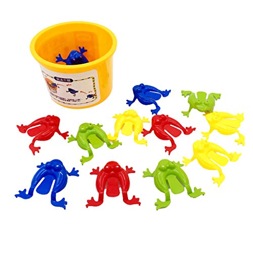 freneci 12 Piezas Jumping a Frog Game, Activo, Juguete de Desarrollo Temprano, Regalo Divertido para Niños de 3, 4, 5, 6, 7, 8 años, Niños, Niñas,
