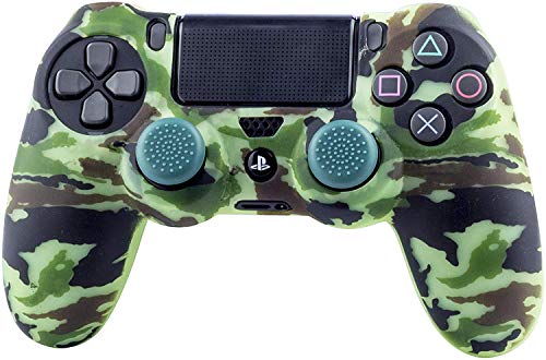 FR·TEC - Protector de Silicona Camo Woodland + Grips, para mando Dualshock de PlayStation 4