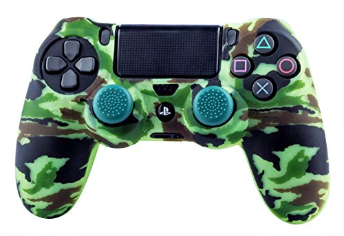 FR·TEC - Protector de Silicona Camo Woodland + Grips, para mando Dualshock de PlayStation 4