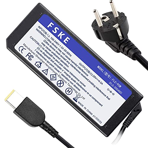 FSKE 90W 20V 4.5A ADLX65NDC3A ADLX90NLC3A ADLX65SLC2A Cargador del Ordenador Portátil para Lenovo V110 L440 X240 T470S AC Adaptador, Notebook EUR Power Supply,11 * 5.0mm