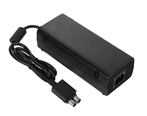 Fuente de alimentación compatible con Microsoft Xbox 360 Slim, color negro