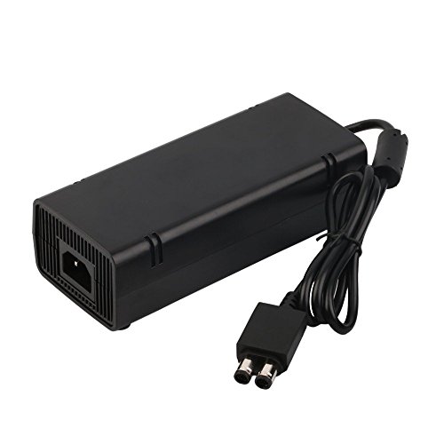 Fuente de alimentación compatible con Microsoft Xbox 360 Slim, color negro