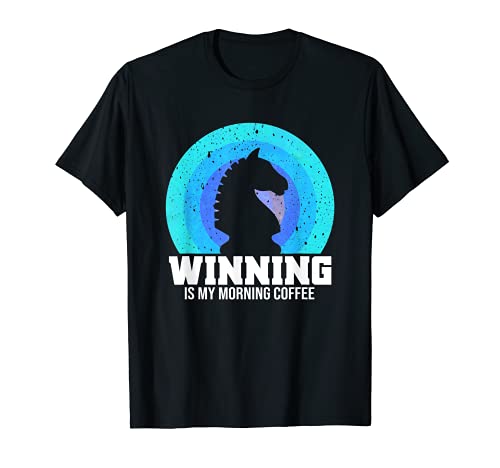 Fun Online Juego de Ajedrez Regalo Retro Ganador Caballero Figura Camiseta