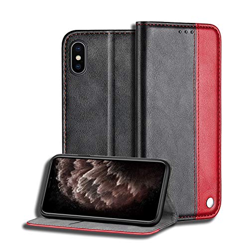 Funda Apple iPhone X con Tapa, Ranuras para Tarjetas, Cierre magnético, Funda de piel PU para iPhone X 5,8 pulgadas