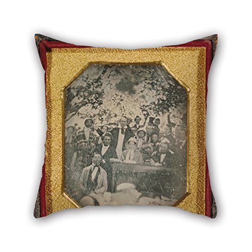 Funda de Almohada navideña de Pintura al óleo Ezra Greenleaf Weld (American - Fugitive Slave Law Convention, Cazenovia, New York For Her Deck Chair Coffee House Floor Kids Saloon