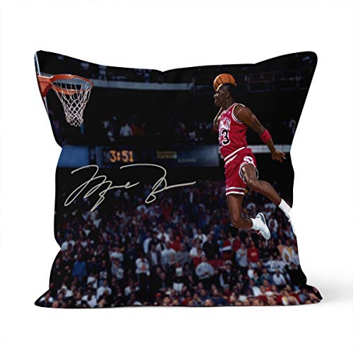 Funda de cojín con diseño de estrella de la NBA Michael Jordan Home Dormitorio, cojín decorativo, tamaño 40 x 40 cm