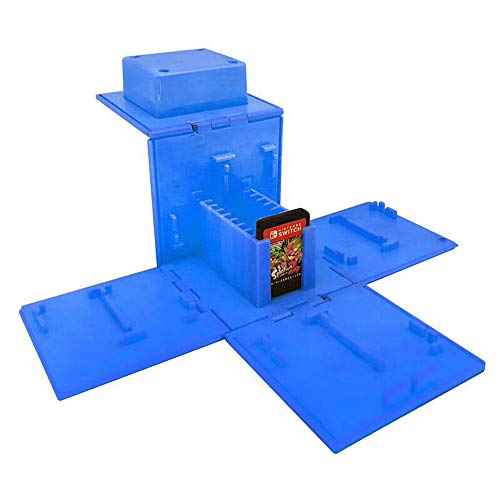 Funda de Juego - Compatible para Nintendo Switch Compatible con hasta 24 Juegos de Nintendo Switch Organizador de Tarjeta de Juego Contenedor de Viaje (Zelda Azul)