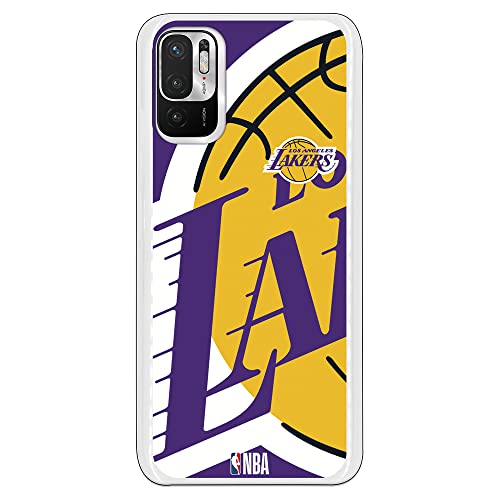 Funda Móvil para Xiaomi Redmi Note 10 5G de NBA Los Angeles Lakers. Producto Oficial. Carcasa móvil Basket. Silicona Gel Flexible