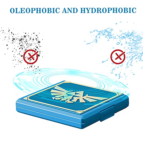 Funda para Juegos Nintendo Switch - 12 Ranuras para Almacenamiento de Tarjetas de Juego y 12 Ranuras para Tarjetas SD,Portátil y Delgado,Estuche para Nintendo Switch Lite NS Juego (Blue Badge)