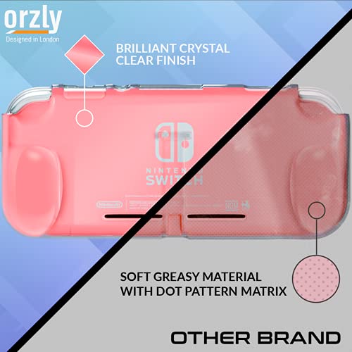 Funda para la Nintendo Switch Lite – Comfort Grip Case, Carcasa protectora con puños de mano rellenos integrados para la parte posterior de la consola Switch Lite, Con soporte plegable - Transparent