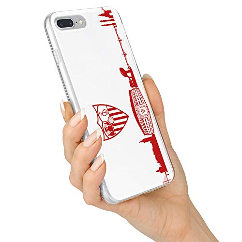 Funda para Samsung Galaxy Note 10 Oficial del Sevilla FC Skyline Rojo para Proteger tu móvil. Carcasa para Samsung de Silicona Flexible con Licencia Oficial de Sevilla FC.