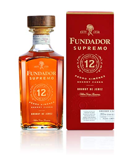 Fundador Supremo 12 - D.O. Brandy de Jerez - Solera Gran Reserva - Colección Sherry Cask - 40% Vol., 70 cl - Producto de España