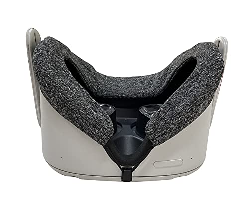 Fundas para auriculares Oculus Quest 2 Gen VR de algodón lavable e higiénico, 2 piezas (gris)