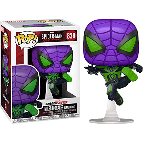 Funko 54695 POP Games: Spider-Man: Miles Morales- Miles (Purple Reign Suit)