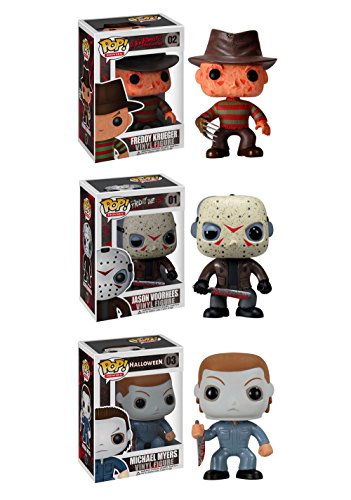 Funko Horror Classics POP Movies Collectors - Figuras de acción de Freddy Krueger, Jason Voorhees de Michael Myers