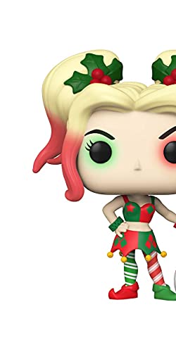 Funko- Pop &Buddy Holiday DC Comics Super Heroes Harley Quinn w/Helper Figura Coleccionable, Multicolor (50656)