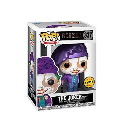Funko Pop Heroes: Batman 1989 - Joker w/Hat w/Chase (El diseño Puede Variar) Multicolor