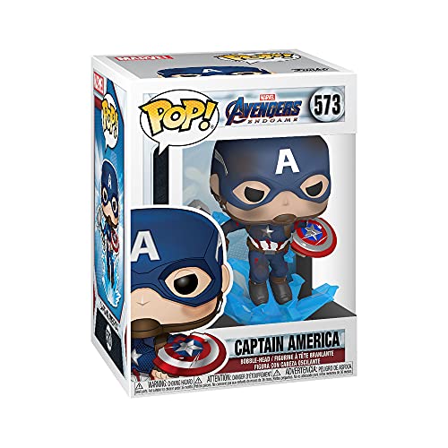 Funko Pop Marvel: Endgame - Captain America w/BrokenShield & Mjolnir