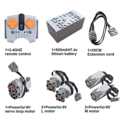FunMate Technic Power Functions - Juego de motor de actualización de radiocontrol, control por aplicación, mando a distancia de 2,4 G, compatible con Lego Technic