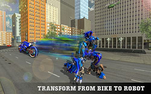 Futuristic Mega Stunt Moto Bike Transform Robot Simulator: Ultimate City Survival Games 2020