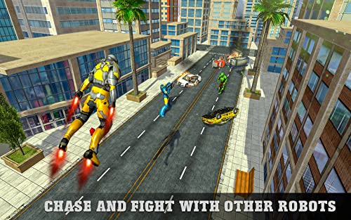 Futuristic Superhero Flying Robot Simulator: Ultimate City Rescue Mission 2021