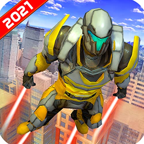Futuristic Superhero Flying Robot Simulator: Ultimate City Rescue Mission 2021