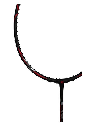 FZ Forza - Raqueta de bádminton Airflow 74 Lite - Raqueta de Grafito Completo Muy Ligera para un Gran Control - encordada - Rojo + Dos empuñaduras Gratis + una Bolsa de Raqueta