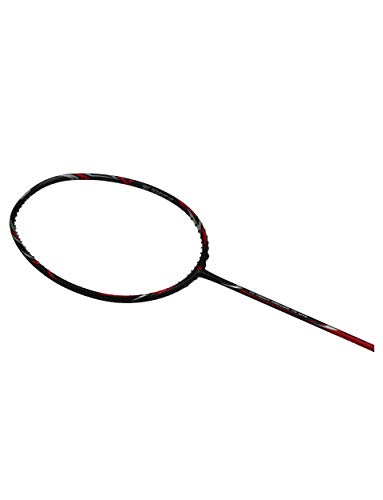 FZ Forza - Raqueta de bádminton Airflow 74 Lite - Raqueta de Grafito Completo Muy Ligera para un Gran Control - encordada - Rojo + Dos empuñaduras Gratis + una Bolsa de Raqueta