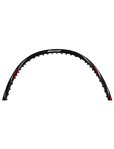 FZ Forza - Raqueta de bádminton Airflow 74 Lite - Raqueta de Grafito Completo Muy Ligera para un Gran Control - encordada - Rojo + Dos empuñaduras Gratis + una Bolsa de Raqueta