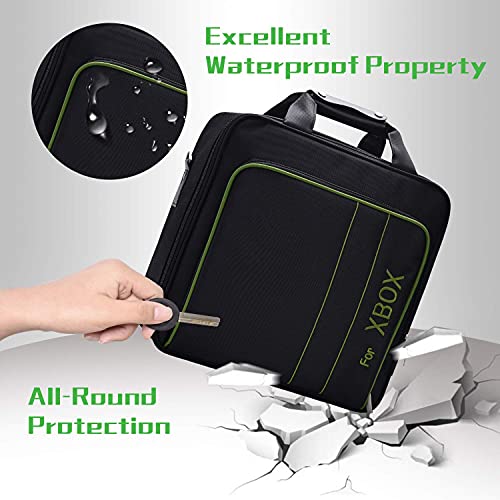 G-STORY Bolsa Xbox, Maleta Xbox, Xbox Storage Bolso con Correa de Hombro Ajustable Bolsa de Hombro Protectora PlayStation Adecuada para Consolas y Accesorios Xbox, Silicone Controller Skin incluido