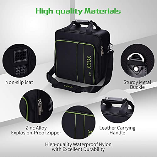 G-STORY Bolsa Xbox, Maleta Xbox, Xbox Storage Bolso con Correa de Hombro Ajustable Bolsa de Hombro Protectora PlayStation Adecuada para Consolas y Accesorios Xbox, Silicone Controller Skin incluido