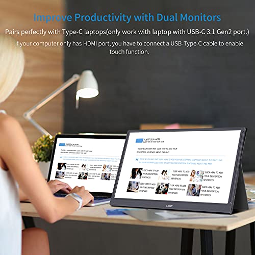 G-STORY Monitor portátil 4K, monitor portátil de 15,6 pulgadas, pantalla IPS de monitor de juegos portátil 4K, monitor de viaje USB C con HDR FreeSync para portátil PS5 PS4 NS, compatible con VESA