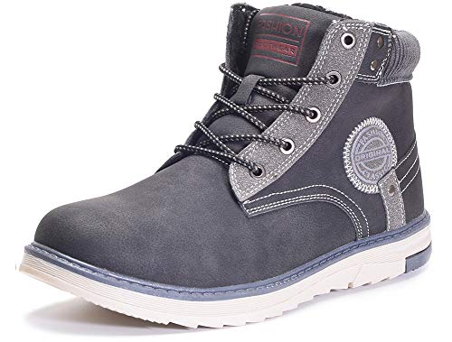 Gaatpot Hombre Botas de Nieve Cálidas y Cómodas Zapatos de Invierno Fur Forro Aire Libre Zapatillas de Deporte Botas de Nieve Senderismo Negro 40EU