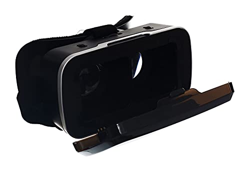 Gafas de realidad virtual 3D con auriculares para ver películas y juegos en 3D, gafas de realidad virtual con controlador Bluetooth, compatible con smartphones de 3.5 a 6 pulgadas, S7, etc.