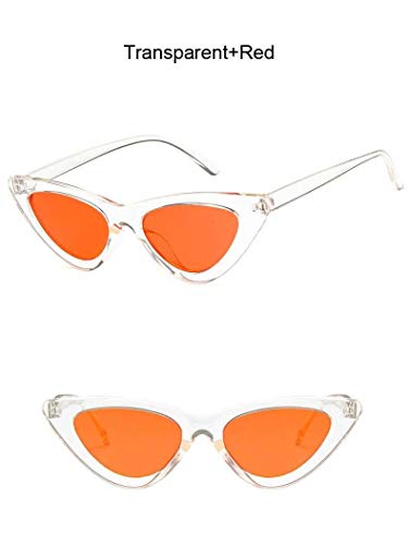 Gafas De Sol Mujer Sexy Gafas De Sol Pequeñas Gafas De Colores para Mujer Oculos De Sol TransRed