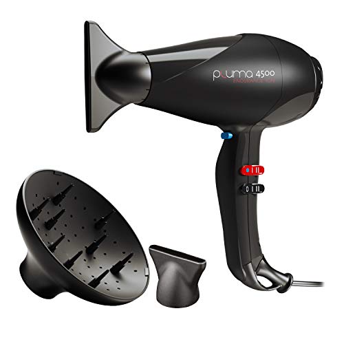 GA.MA Pluma Compact - Secador de pelo por iones, color negro