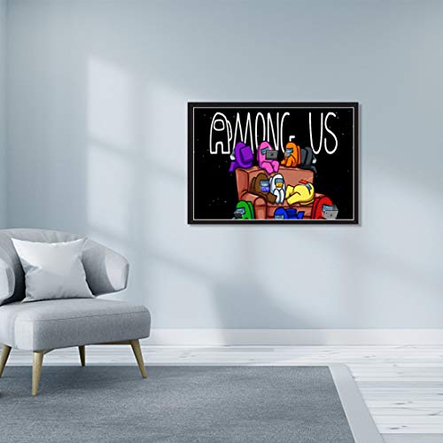 Game Among US Pintura por número de Kit HNAEL-Space Werewolf Killing Pintura de diamante completo bordado hogar pared arte decoración regalo para adultos y niños regalos