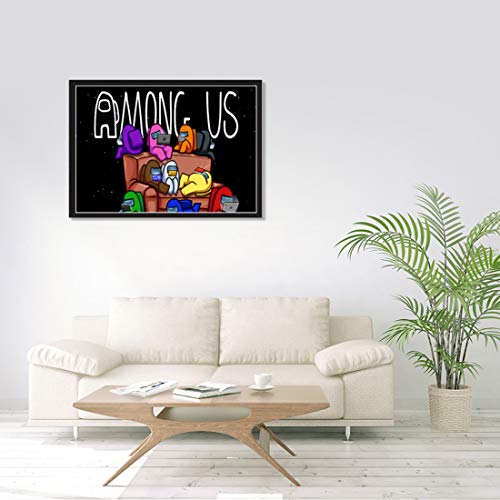 Game Among US Pintura por número de Kit HNAEL-Space Werewolf Killing Pintura de diamante completo bordado hogar pared arte decoración regalo para adultos y niños regalos
