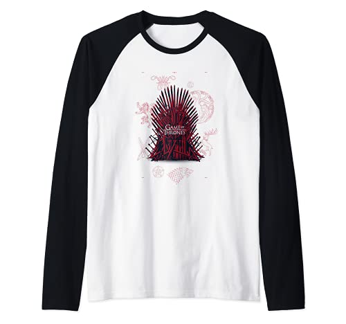 Game of Thrones Illustrated Throne Camiseta Manga Raglan