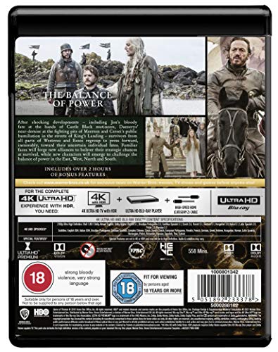 Game of Thrones: Season 6 [4K Ultra HD] [2016] [Blu-ray] [Region Free]