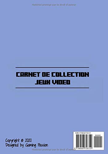 Game Over: Carnet de suivi de collection de jeux vidéo | Classement alphabétique | 270 pages, 17,78 cm x 25,4 cm (7x10 po) | Vidéo game lovers