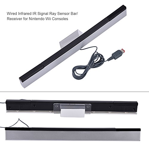 Game Wired Infrared IR Signal Sensor de Movimiento Bar/Receptor para Nintendo Wii Consola (Plata)