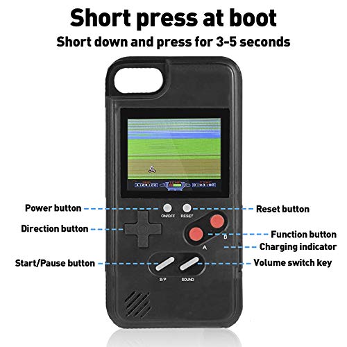 Gameboy - Funda para iPhone, diseño retro de mano 36 juegos clásicos, pantalla de vídeo a color para iPhone, antiarañazos, a prueba de golpes, para iPhone 6/7/8Plus