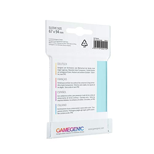 GAMEGEN!C- Soft Sleeves Pack (100), Color Clear (GGS10014ML)
