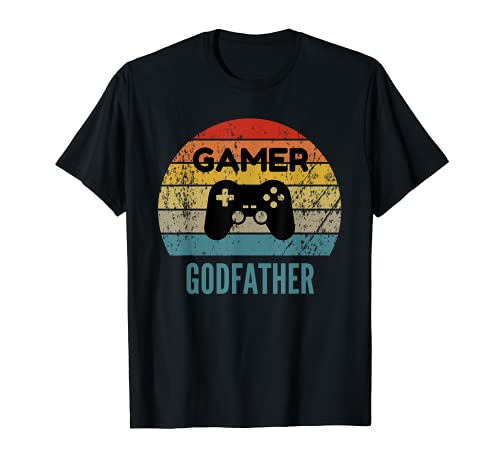 Gamer Godfather Vintage 60s 70s consola controlador gráfico Camiseta