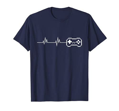 Gamer Heartbeat Lifeline - Controlador de videojuegos retro Camiseta