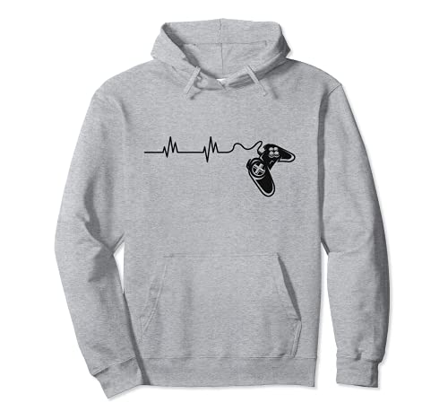 Gamer Heartbeat Lifeline Juego de controlador de videojuegos Love Gift Set Sudadera con Capucha